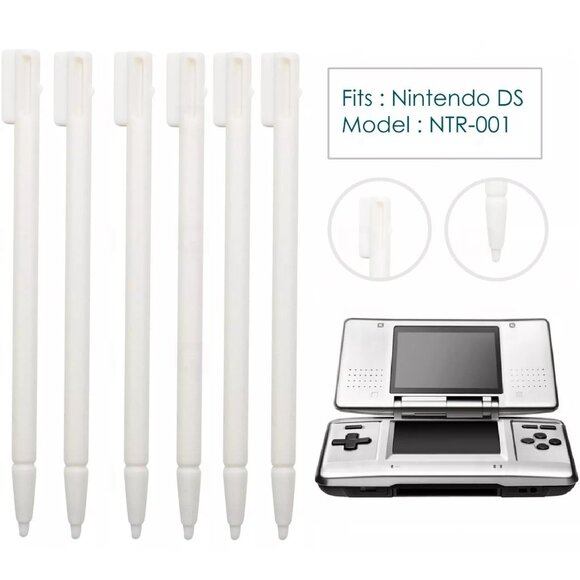 (6) STYLUS PENS NINTENDO DS PLASTIC REPLACEMENT PARTS ORIGINAL FAT DS CONSOLE - Picture 1 of 2